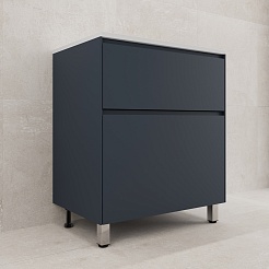 Style Line Тумба с раковиной Лима 70 Plus эмаль графит матовая – фотография-5